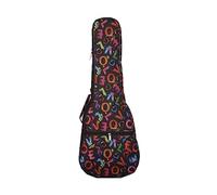 Surwin Funda Ukelele Soprano 21 23 26 Pulgadas Ukelele Gig Bag Bolsa Acolchada Grueso Ukelele con Correas de Relleno, Ajustables Estuche para Ukelele Mochila (negro,23 pulgadas)