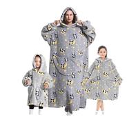 Surwin Hoodie Sudadera con Capucha, Grande Cómoda Invierno Cálida Animales Kawaii Oversized BataManta Manta Polar Sudadera con Capucha Bolsillo Frontal para Mujer Hombre y Adolescentes Niño
