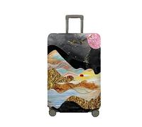 Surwin Impresión de 3D Cubierta de Equipaje Protectora Elástico Anti-Polvo Lavable Funda de Maleta Luggage Cover con Cremallera Viaje Cubierta de la Caja (Serie de montaña 1,M (22-24 Pulgadas))