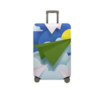 Surwin Impresión de 3D Cubierta de Equipaje Protectora Elástico Anti-Polvo Lavable Funda de Maleta Luggage Cover con Cremallera Viaje Cubierta de la Caja (avión de Origami 8,S (18-20 Pulgadas))
