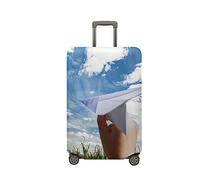 Surwin Impresión de 3D Cubierta de Equipaje Protectora Elástico Anti-Polvo Lavable Funda de Maleta Luggage Cover con Cremallera Viaje Cubierta de la Caja (avión de Origami 2,XL (30-32 Pulgadas))