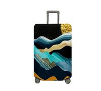 Surwin Impresión de 3D Cubierta de Equipaje Protectora Elástico Anti-Polvo Lavable Funda de Maleta Luggage Cover con Cremallera Viaje Cubierta de la Caja (Serie de montaña 2,L (26-28 Pulgadas))