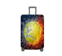 Surwin Impresión de Bolas 3D Cubierta de Equipaje Protectora Elástico Anti-Polvo Lavable Funda de Maleta Luggage Cover con Cremallera Viaje Cubierta de la Caja (M (22-24 Pulgadas),Tenis)