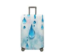 Surwin Impresión de Gotas de Lluvia 3D Cubierta de Equipaje Protectora Elástico Anti-Polvo Lavable Funda de Maleta Luggage Cover con Cremallera Viaje Cubierta de la Caja (1,M (22-24 Pulgadas))