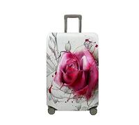 Surwin Impresión de Rosas 3D Cubierta de Equipaje Protectora Elástico Anti-Polvo Lavable Funda de Maleta Luggage Cover con Cremallera Viaje Cubierta de la Caja (Bosquejo,S (18-20 Pulgadas))