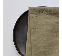 Surwin Juego de 2/6/12/24 Servilletas de Mesa 40x40cm de Lino y Algodón, Clásico Colores Lisos, Reutilizables y Lavables, Cuadradas, Suaves, para Cocina Hogar Fiesta (Verde Militar,Juego de 6)