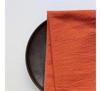 Surwin Juego de 2/6/12/24 Servilletas de Mesa 40x40cm de Lino y Algodón, Clásico Colores Lisos, Reutilizables y Lavables, Cuadradas, Suaves, para Cocina Hogar Fiesta (Naranja,Juego de 12)