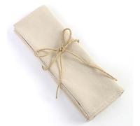 Surwin Juego de 2/6/12/24 Servilletas de Mesa 40x40cm de Lino y Algodón, Clásico y Elegante, Reutilizables y Lavables, Cuadradas, Suaves, para Cocina Hogar Fiesta (Beige,Juego de 6)