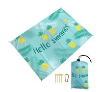 Surwin Manta Picnic Impermeable Grande, 3D Fruta Manta Picnic Antiarena Esterilla Playa Toalla Playa Grande Cómoda con 4 Clavos Fijos para Camping Praia Viajes (Verde Menta,200x210cm)