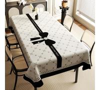 Surwin Mantel Hule Mesa, Manteles de PVC Rectangular, Nórdico Clásico Mantel Antimanchas, Manteles Mesa Impermeable, Ropa Mesa Camilla Lavable para Cocina, Fiestas, Decoración (Negro 2,80x120cm)