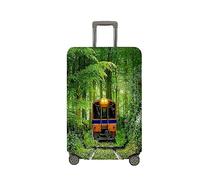 Surwin Modello di Treno 3D Elastica Proteggi Valigia Suitcase Luggage Cover Lavabile Coperchio di Protezione Antipolvere Copertura Viaggio Proteggi Bagagli Coprire (Verde,M (22-24 Pulgadas))