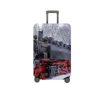 Surwin Modello di Treno 3D Elastica Proteggi Valigia Suitcase Luggage Cover Lavabile Coperchio di Protezione Antipolvere Copertura Viaggio Proteggi Bagagli Coprire (Nieve,L (26-28 Pulgadas))