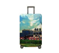 Surwin Modello di Treno 3D Elastica Proteggi Valigia Suitcase Luggage Cover Lavabile Coperchio di Protezione Antipolvere Copertura Viaggio Proteggi Bagagli Coprire (Pastizal,L (26-28 Pulgadas))