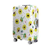 Surwin Patrón de 3D Cubierta de Equipaje Protectora Elástico Anti-Polvo Lavable Funda de Maleta Luggage Cover con Cremallera Viaje Cubierta de la Caja (M (22-24 Pulgadas),Buen Punto)