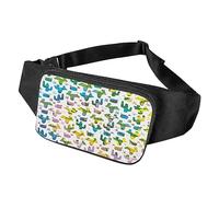 Surwin Riñoneras de Moda, Patrón Cacto Riñonera para Hombre Mujer Riñoneras de Marcha con Cremallera y Cinturón Ajustable, Multifuncional para Casual Viajes Correr Ciclismo (Planta de Cactus)