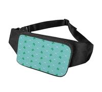 Surwin Riñoneras de Moda, Patrón Cacto Riñonera para Hombre Mujer Riñoneras de Marcha con Cremallera y Cinturón Ajustable, Multifuncional para Casual Viajes Correr Ciclismo (Cacto Verde)