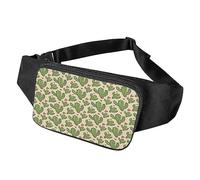 Surwin Riñoneras de Moda, Patrón Cacto Riñonera para Hombre Mujer Riñoneras de Marcha con Cremallera y Cinturón Ajustable, Multifuncional para Casual Viajes Correr Ciclismo (Cactus espinoso)