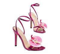 Surwin Sandalia de Tacon para Mujer, Moda Zapato de Tacón 11cm Alto Clásicos Comoda, Primavera Verano Sandalia de Vestir para Vestidos de Fiesta 35-43EU (338 Rosa,38)