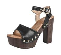 Surwin Sandalia de Tacon para Mujer, Moda Zapato de Tacón 12.5cm Alto Clásicos Comoda, Primavera Verano Sandalia de Vestir para Vestidos de Fiesta 36-43EU (1319 Negro,38)