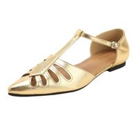 Surwin Sandalias Mujer Planas con Punta Cerrada | Sandalia Plana Tejidas con Soporte de Arco EU 36-42 Zapatos de Playa Elegantes Comodo Moda Casual para Playa Vacaciones