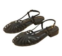 Surwin Sandalias Mujer Planas con Punta Cerrada | Sandalia Plana Tejidas Mujer Verano con Soporte de Arco EU 36-42 Zapatos de Playa Elegantes Comodo Moda Casual para Playa
