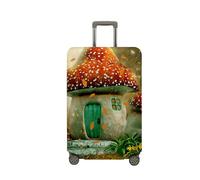 Surwin Setas 3D Cubierta de Equipaje Protectora Elástico Anti-Polvo Lavable Funda de Maleta Luggage Cover con Cremallera Viaje Cubierta de la Caja (Verde,S (18-20 Pulgadas))