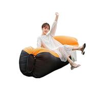 Surwin Sofa Hinchable, Inflable Portátil Sofá Tumbona Impermeable Ligero Sillón Cama Exteriores Sofá de Aire para sofá de Aire para Viajes Camping Senderismo y Fiestas en la Playa (Naranja,230x70cm)