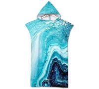 Surwin - Toalla Poncho de Surf de Microfibra con Capucha para Hombres y Mujeres, Ligera y de Secado rápido, Playa, natación con pañales, Albornoz para Adultos