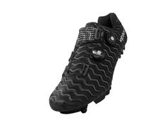 Surwin Zapatos Ciclismo MTB, Zapatillas de Ciclismo MTB Compatible con SPD Pedales para Hombre Mujer EU 36-47 Hebilla Giratoria Zapatos Mountain Bike con Tornillos y Calas (Negro C,45)