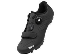 Surwin Zapatos Ciclismo MTB,Zapatillas de Ciclismo MTB Compatible con SPD Pedales para Hombre Mujer EU 36-47 Hebilla Giratoria Zapatos Mountain Bike con Tornillos y Calas (Negro A,37)