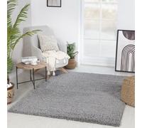 Surya Alfombra lanuda Moderna para Sala de Estar, Comedor, Alfombra Suave y mullida para Dormitorio, Pelo de Felpa y fácil Cuidado, Grande, 160 x 213 cm, Gris