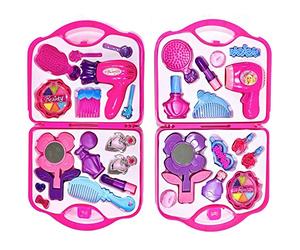 Sus cosas de niña - despliegue de plástico Caso de la vanidad de Juego Set - Pretend belleza Juguetes