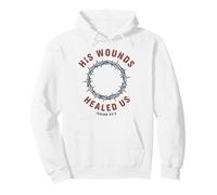 Sus heridas Nos sanaron Isaías 53:5 Crown Faith Sudadera con Capucha