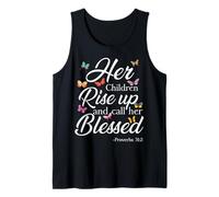 Sus Hijos se levantan llamarla benditos proverbios 31 2 Biblia Camiseta sin Mangas