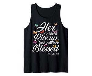 Sus Hijos se levantan llamarla benditos proverbios 31 2 Biblia Camiseta sin Mangas