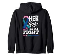 Sus peleas Son mi Lucha contra el cáncer de tiroides Sudadera con Capucha