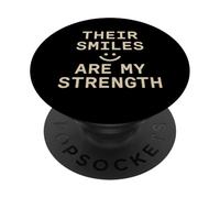 Sus Sonrisas Son mi Fuerza. Cita de Amor Familiar. PopSockets PopGrip Adhesivo