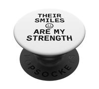 Sus Sonrisas Son mi Fuerza. Cita de Amor Familiar. PopSockets PopGrip Adhesivo