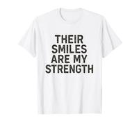 Sus sonrisas son mi fuerza. Cita familiar vintage. Camiseta