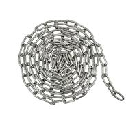 SUS304 Cadena de acero inoxidable, eslabón de cadena de metal, pequeña utilidad ligera para el hogar, al aire libre, camping, colgar, mascotas, prevención de robos, grosor 0.12 pulgadas (3 mm