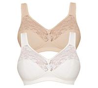 Susa Baumwoll BH Basic, Sujetador Mujer, Ivory/Pure Beige,
