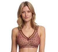 Susa BH Ohne Bügel Sujetador, Semitranslúcida, Rojo (rubí), 36D para Mujer