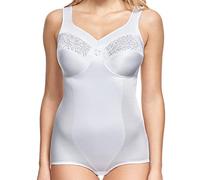 Susa Corselet sin Aros Classics I Corselet Mujer I Shapewear Mujer Moldeador Fuerte I Body con Cierre de Gancho Forma Cintura Vientre y Glúteos 95D Blanco (Blanco 003)