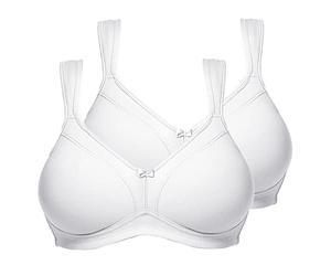 Susa - Pack de 2 Sujetadores sin Aros Topsy para Mujer 27077 Blanco EU 75 / ES 90 C