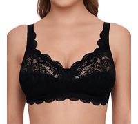 Susa Damen BH ohne Bügel aus elastischer Spitze Latina Sujetador sin Aros, Negro (Schwarz 004), 125C para Mujer