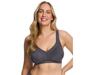 SUSA Topsy Plus Sujetador de Alivio para Mujer, sin Aros, Sujetador para Mujer con Tirantes Ajustables, Copas reforzadas, Alivio, ónix, 90E