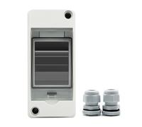 susaa Caja de Distribución de Interruptores A Prueba de Agua IP65 HT-2, Instalación en Panel, Caja de Conexiones Solares MCB Eléctrica para Exteriores de 2 Vías para PC