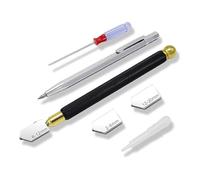 susaa Cuchillo para Cortar Vidrio de 2 mm A 20 mm, Cuchillo para Cortar Vidrio con Punta de Aleación, Bolígrafo para Grabar y Trazar de Aleación, para Vidrio, Mosaico y Artesanías