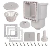 susaa Skimmer de Piscina por Encima del Suelo, Skimmer de Pared Pasante con Accesorio, Skimmer de Piscina, de Apertura 6 Pulgadas, SP1091LX