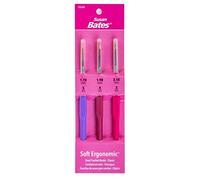 Susan Bates Steelite Soft Ergonomic Steel Crochet Hook Set-Classic - Sizes 1.7mm, 1.9mm, and 2.1mm